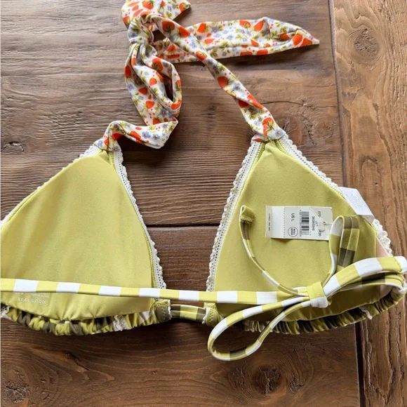 Aerie Green Gingham and Strawberry 🍓 Floral Bikini - Picture 4 of 6